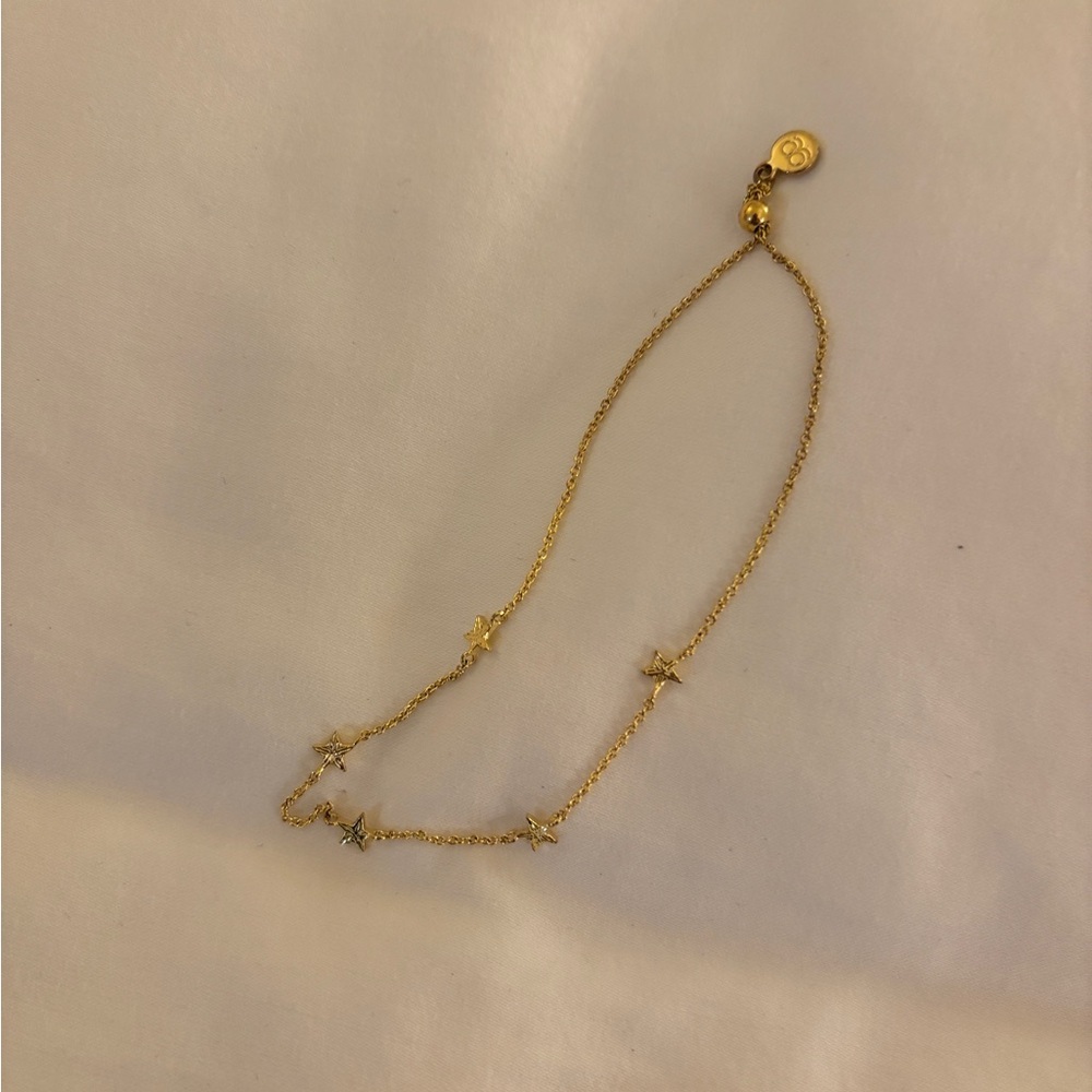 Gorjana Parker chain charm mini star dainty 14k plated Gold Star Charm Bracelet - Picture 3 of 5